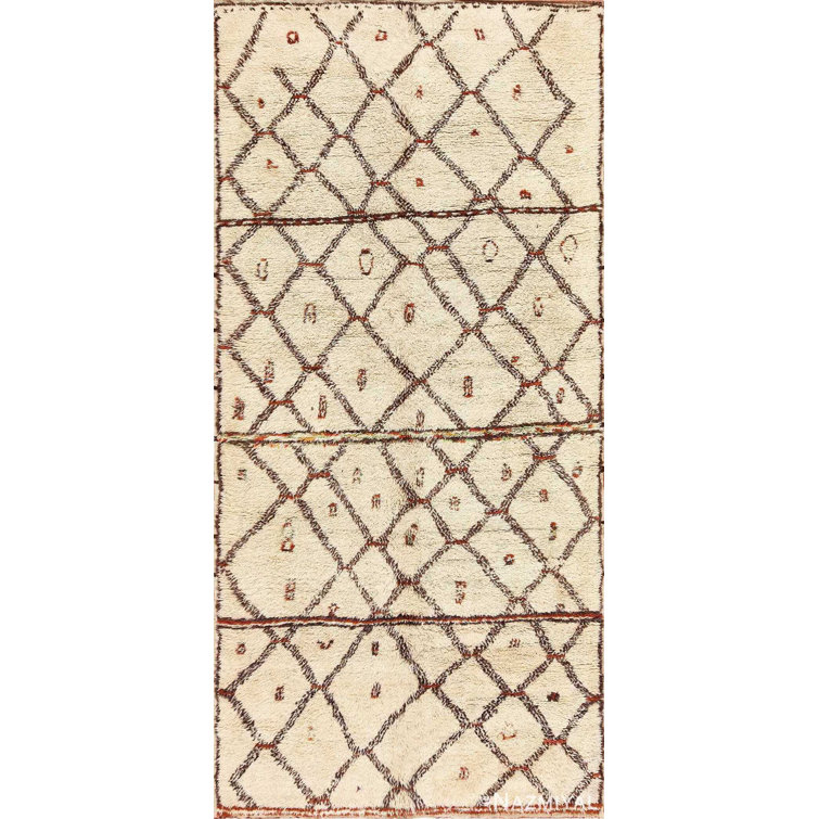 Nazmiyal Collection Ivory Vintage Moroccan Rug Wayfair